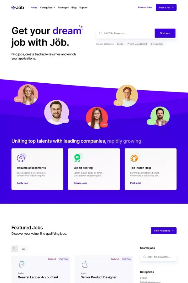 Jöb - Webflow Ecommerce website template - website design inspiration