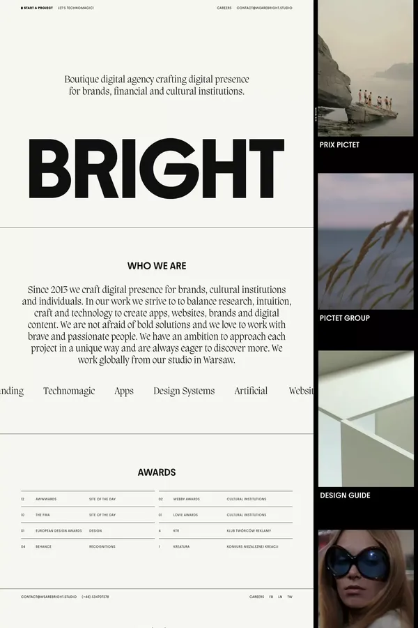 BRIGHT | Digital Studio - Portfolio design inspiration