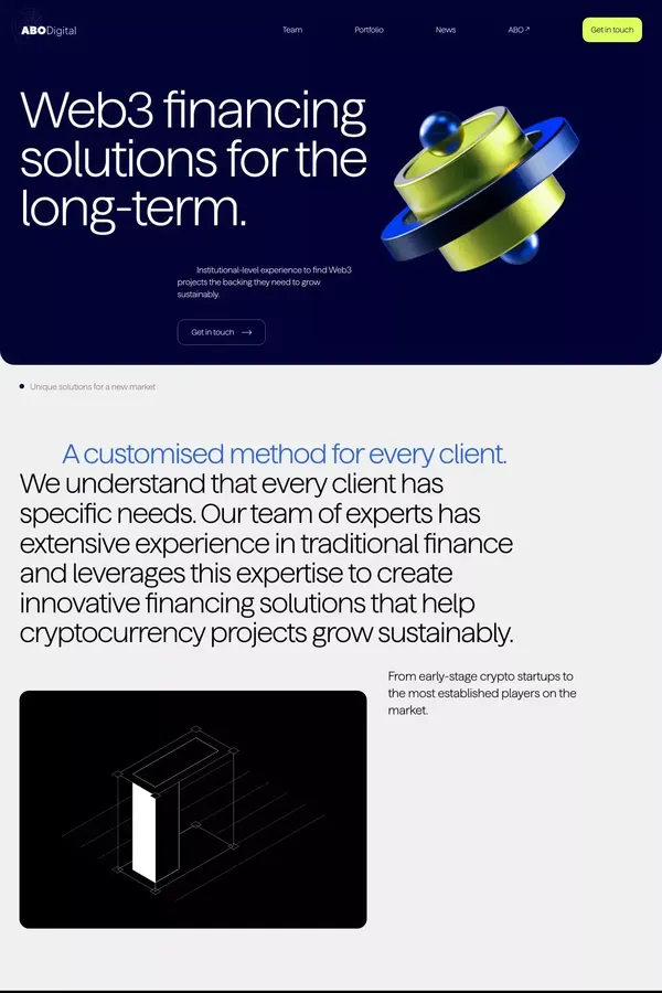 ABO Digital • Web3 Financing Solution - Other design inspiration