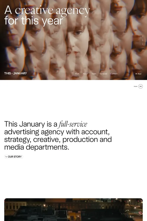 This January | A creative agency building next year's brands. - Portfolio design inspiration