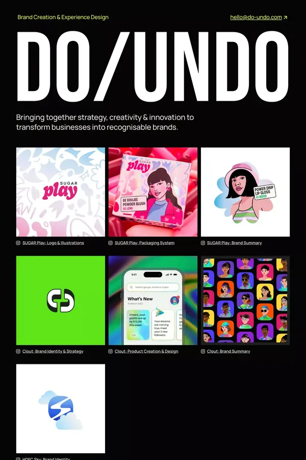 Do/Undo â A Brand Creation & Experience Design Studio