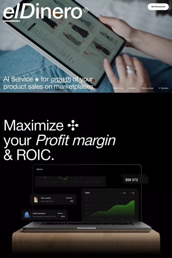 elDinero.ai - Landing design inspiration