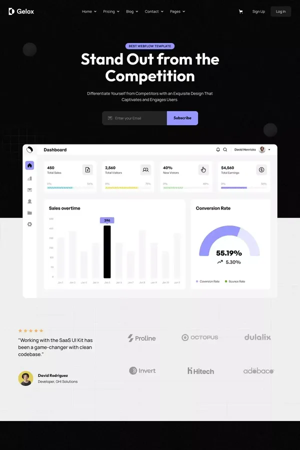 Gelox - Webflow E-commerce Website Template - Template design inspiration