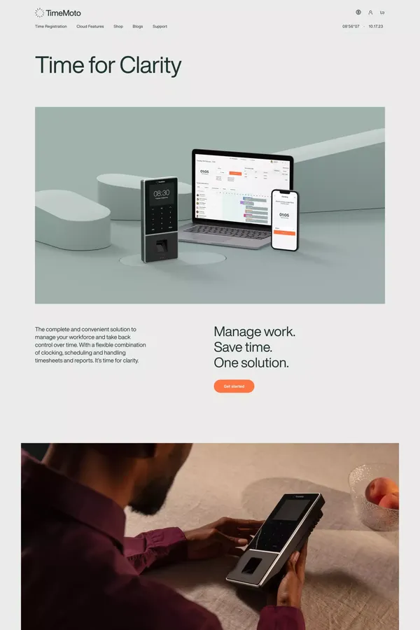 TimeMoto - Zeiterfassung - Landing design inspiration