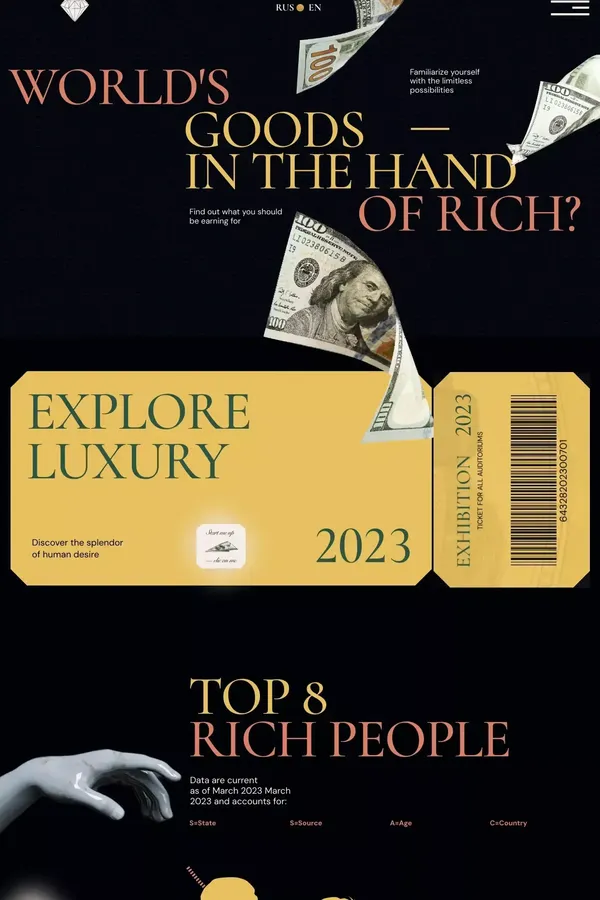 World of luxury - website design inspiration