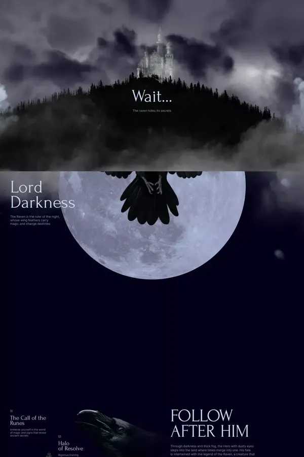 Raven's Secrets - website design inspiration