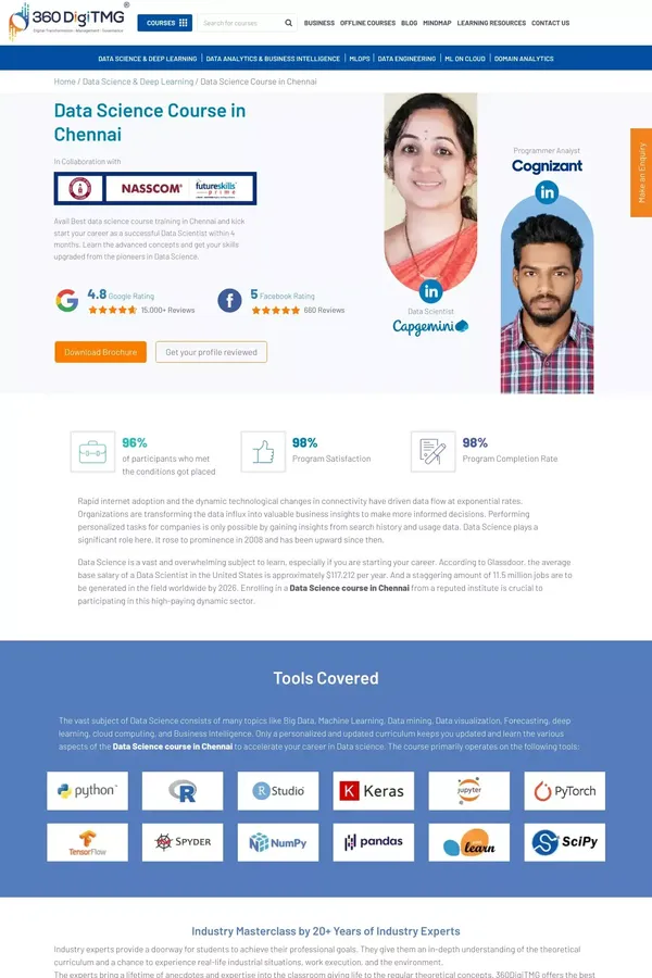 Data Science Course in Chennai | Data Scientist Training in Chennai - website design inspiration