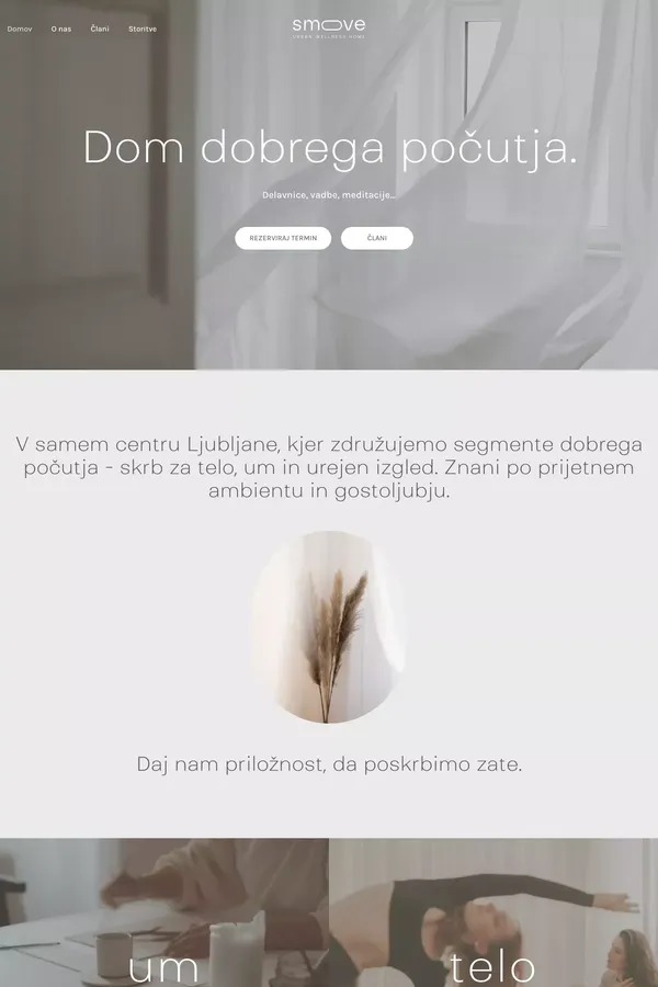 smove.si – smove | Urban wellness home. - Landing design inspiration