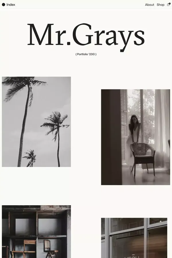 Morris Grays – Fifty Shades of Grays - Portfolio design inspiration