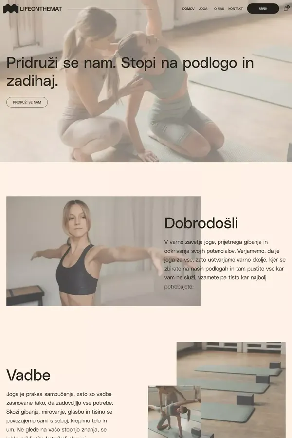 Life on the Mat – Join me. On the mat. - Landing design inspiration
