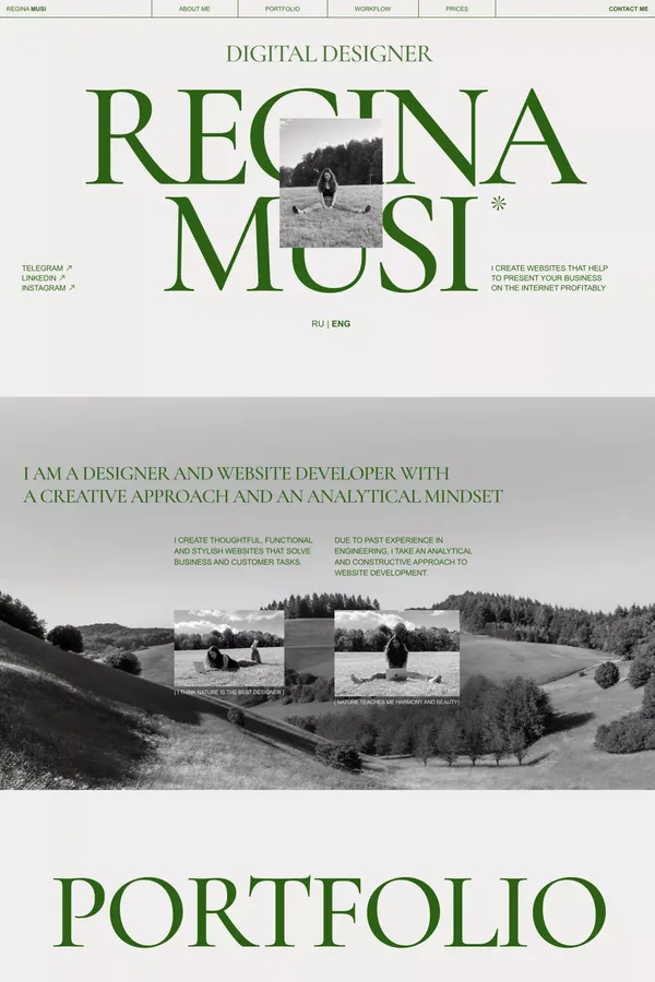 Regina Musi. Designer and websites developer. - Portfolio design inspiration
