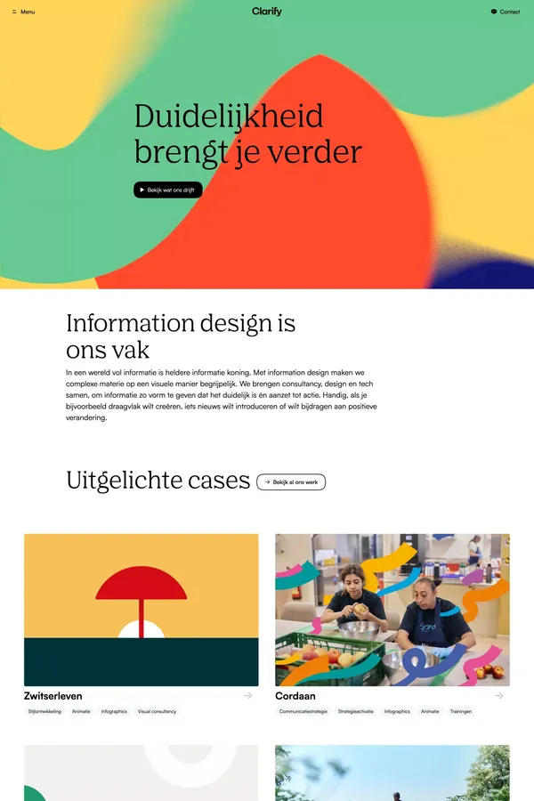 Clarify | Duidelijkheid brengt je verder - Portfolio design inspiration