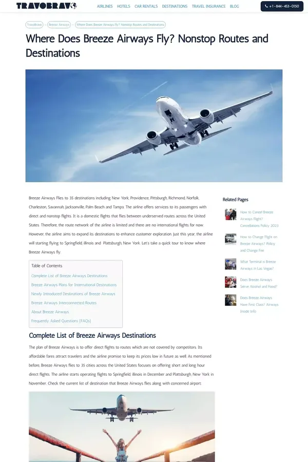 Where Does Breeze Airways Fly? New Routes & Destinations - Blog design inspiration