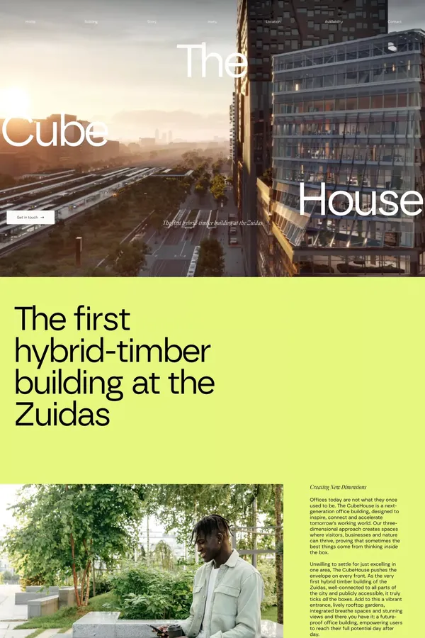 The CubeHouse · Creating New Dimensions · The CubeHouse - Landing design inspiration