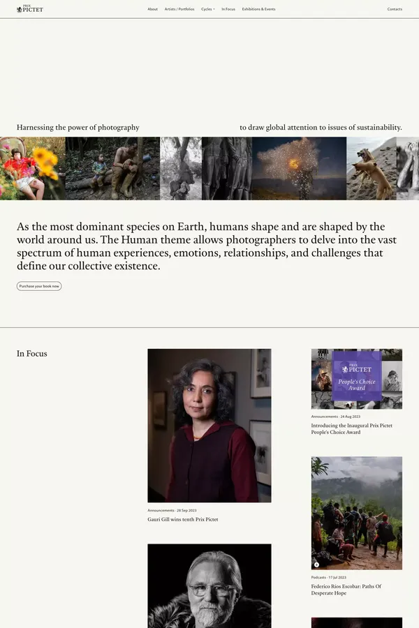Prix Pictet | The global award for photography and sustainability - Other design inspiration
