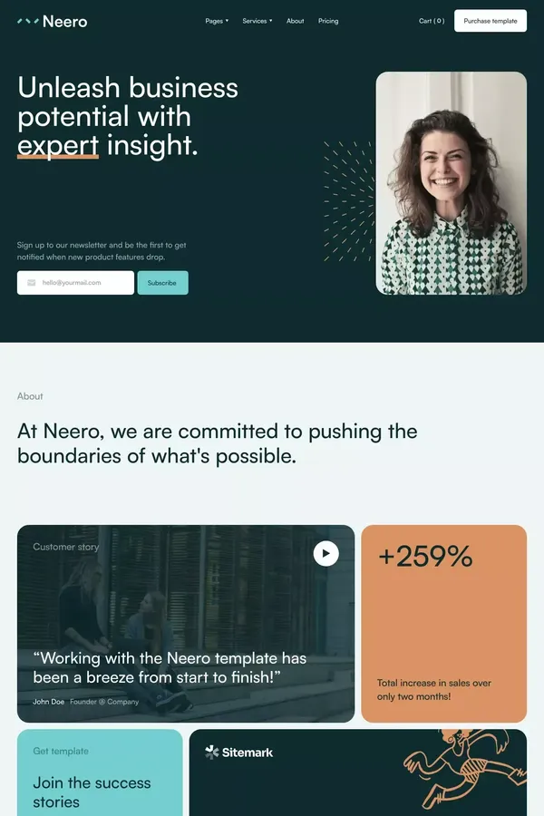 Neero - Webflow Ecommerce website template
