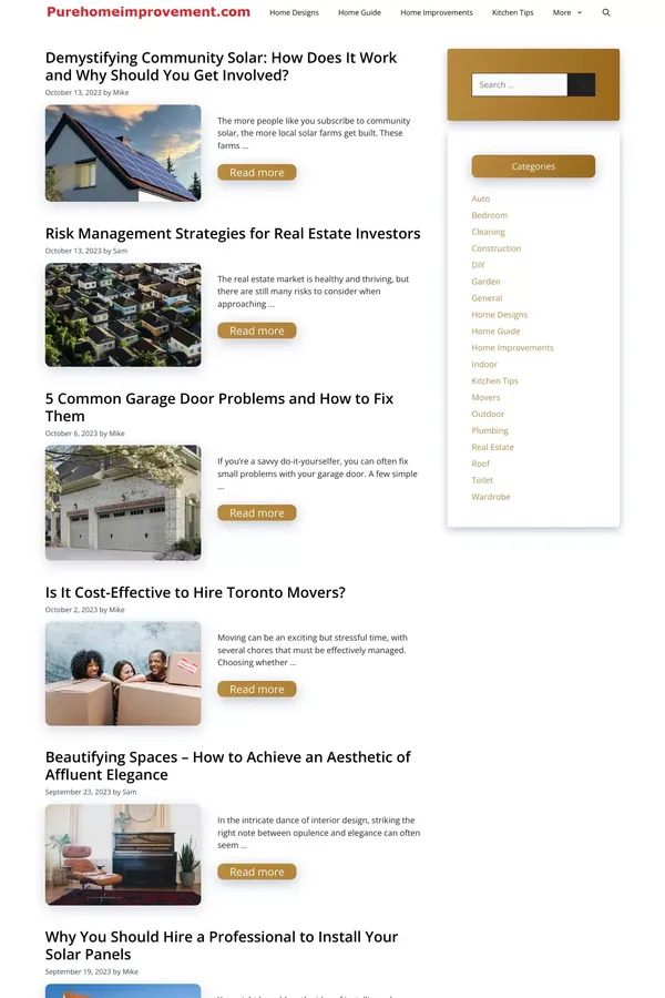 Pure Home Improvement - - website design inspiration