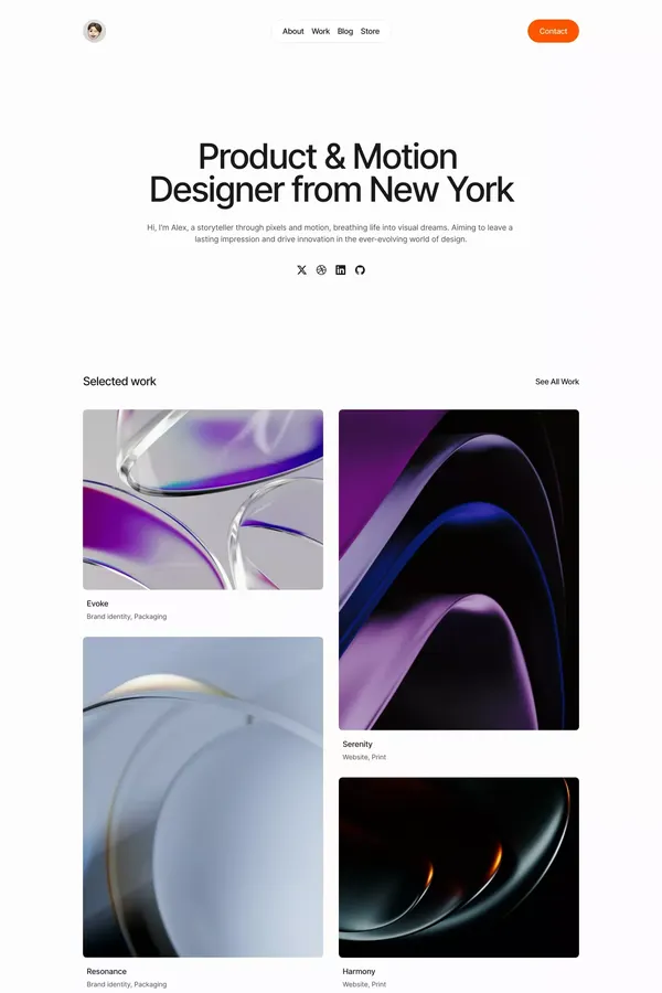 Amberite - Elegant Framer Website Template - website design inspiration