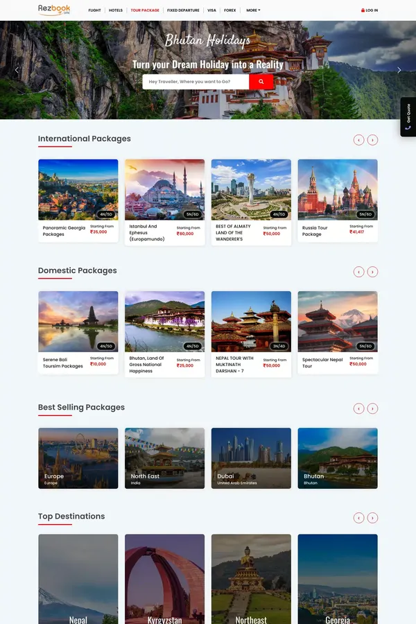 Personalize Holiday Packages | Rezbook Global DMC - Product listing design inspiration