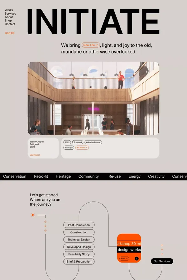 Initiate Architecture - Portfolio design inspiration