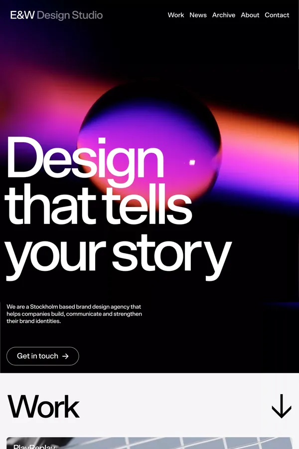 Designing brands | E&W Design Studio | Ehrenstråhle & Wågnert - Portfolio design inspiration