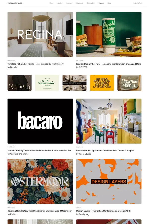 The Design Blog - Design Inspiration & More - Blog design inspiration
