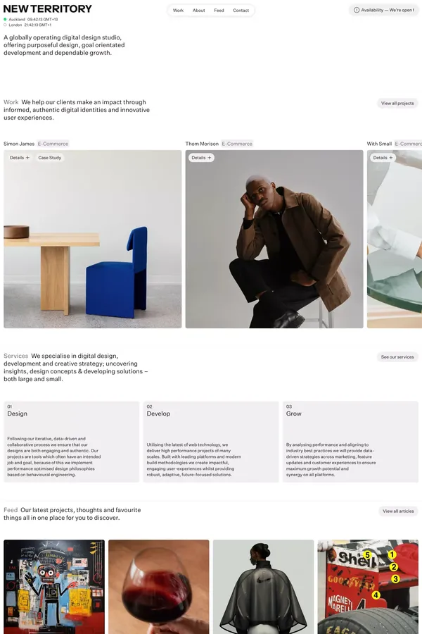 New Territory - Portfolio design inspiration