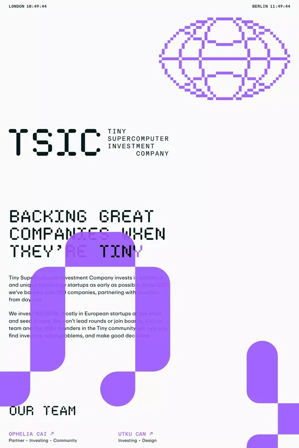 TSIC: Tiny Supercomputer Investment Company - Portfolio design inspiration