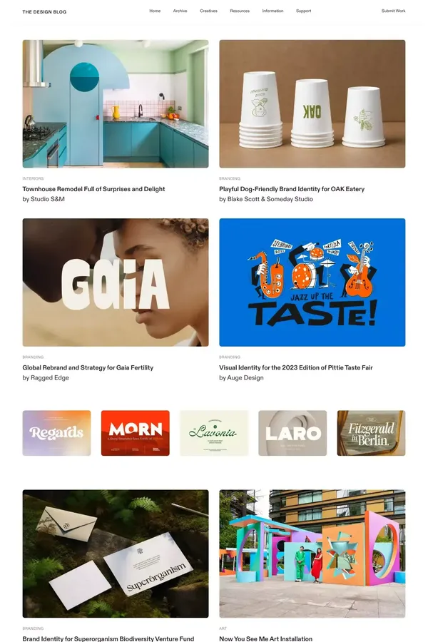 The Design Blog - Design Inspiration & More - website design inspiration