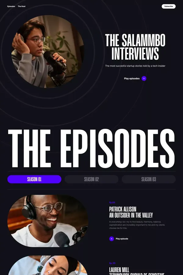 Salammbo - HTML website template - Landing design inspiration