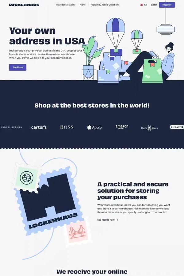 Lockerhaus - Tu propia dirección física en USA