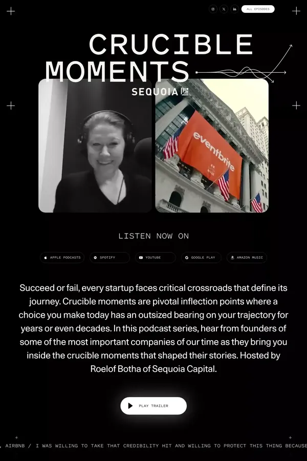 Crucible Moments | A podcast from Sequoia - Other design inspiration