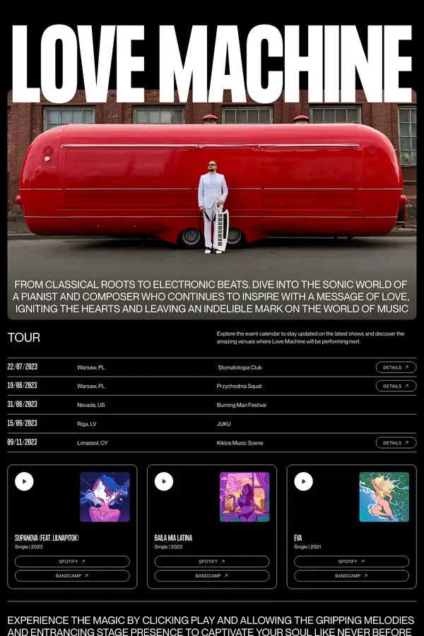 Love Machine - Portfolio design inspiration