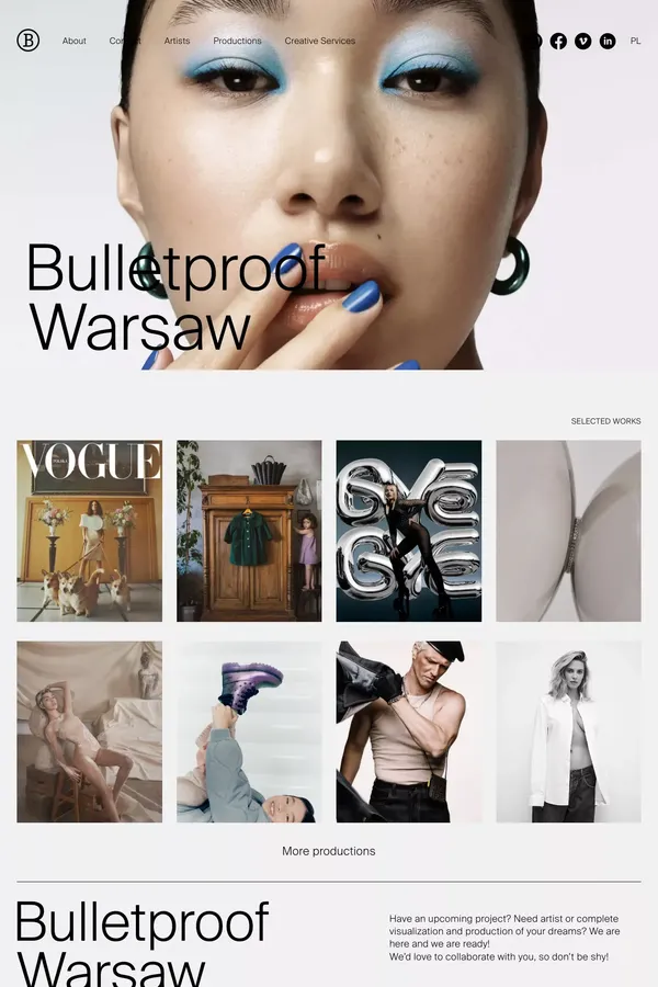 Bulletproof Warsaw - Portfolio design inspiration