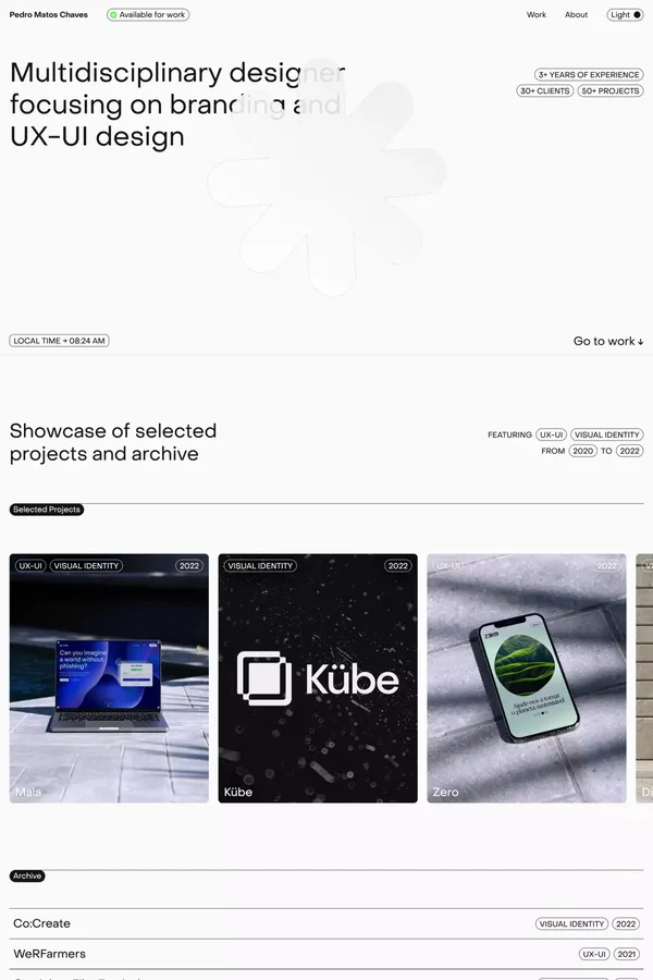 Pedro Matos Chaves · Design - Portfolio design inspiration