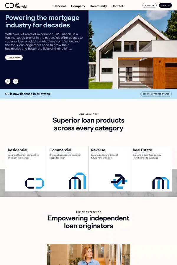 C2 Financial - Landing design inspiration