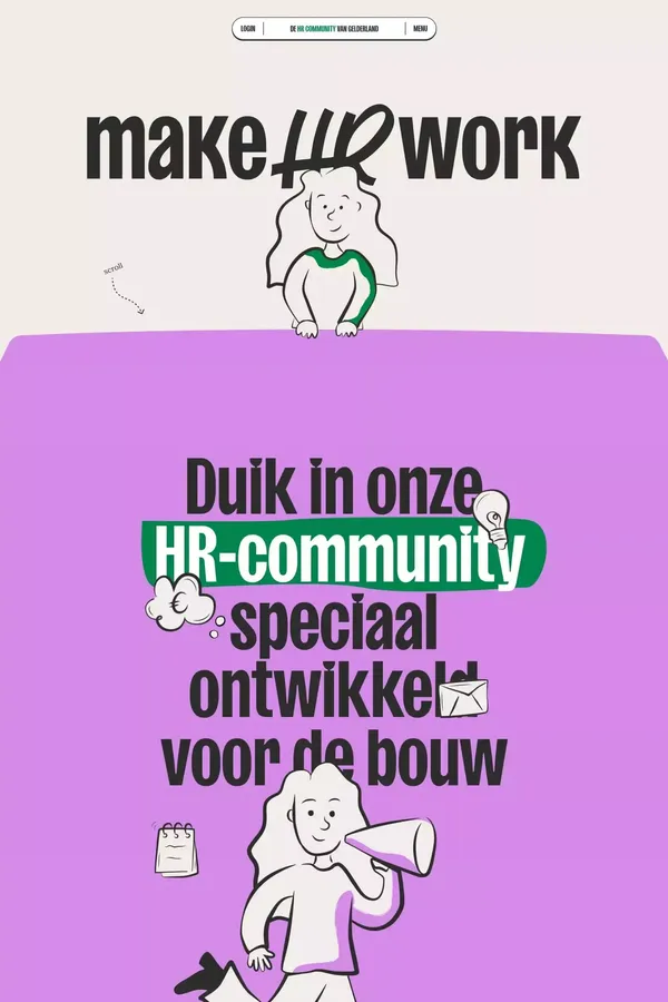 Make HR Work | Wij verbinden HR-professionals - Landing design inspiration
