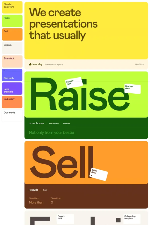demoday - We create presentations - Portfolio design inspiration