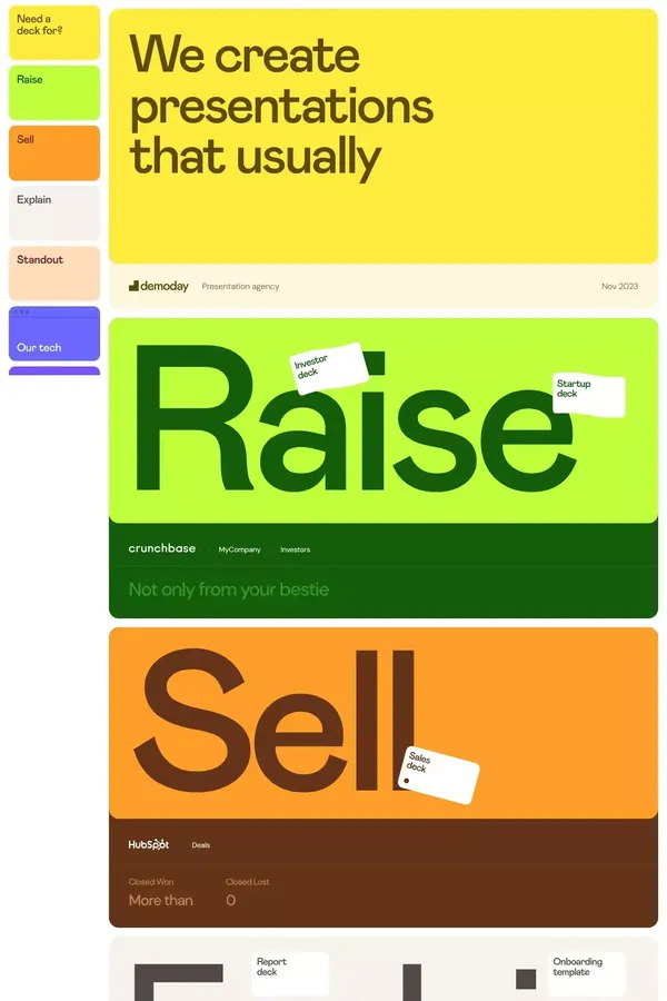 demoday - We create presentations - website design inspiration