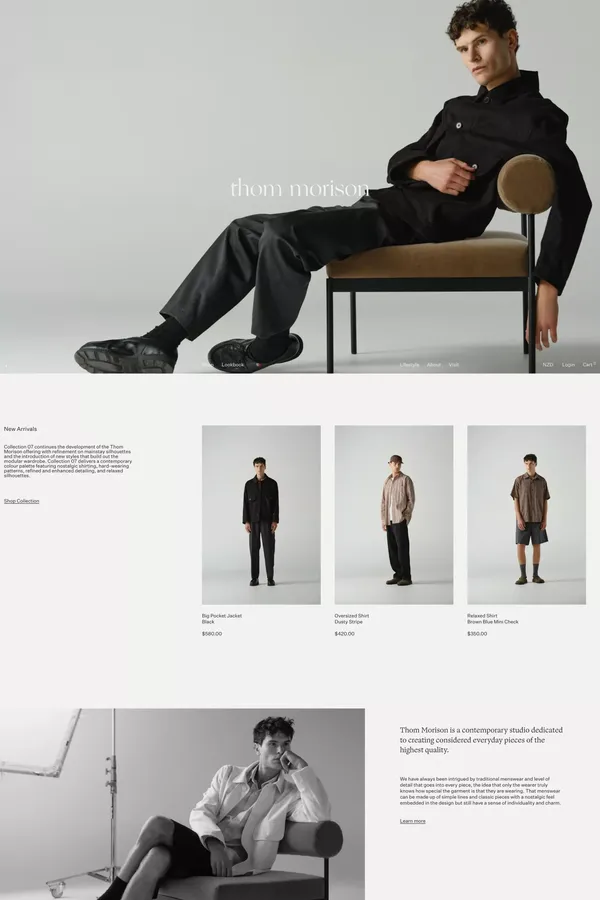 Thom Morison - Thom Morison - Ecommerce design inspiration