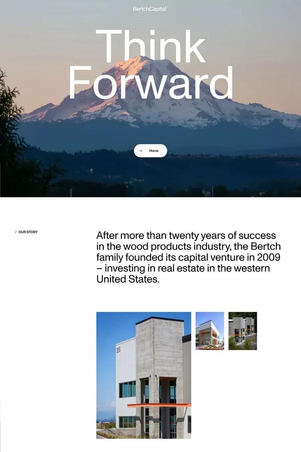 Bertch Capital - Portfolio design inspiration