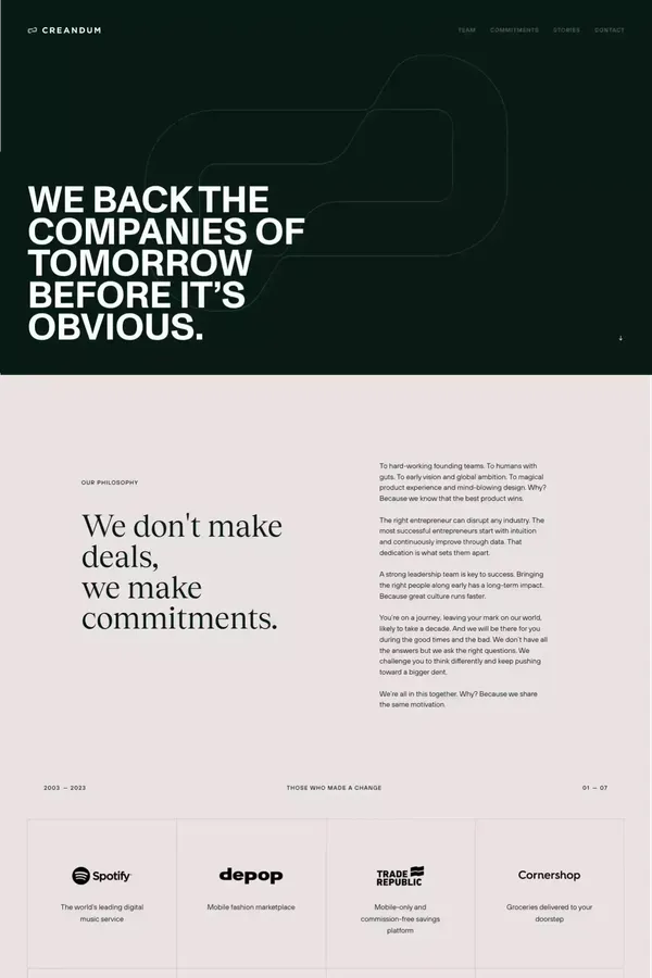 Welcome to Creandum! - Portfolio design inspiration