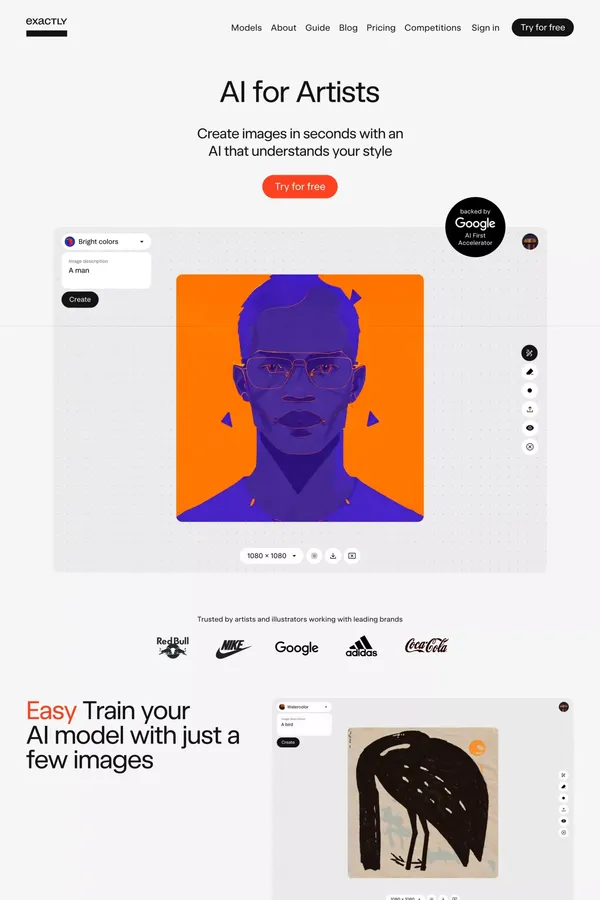 Exactly.ai (powered by Durer.ai) - Landing design inspiration