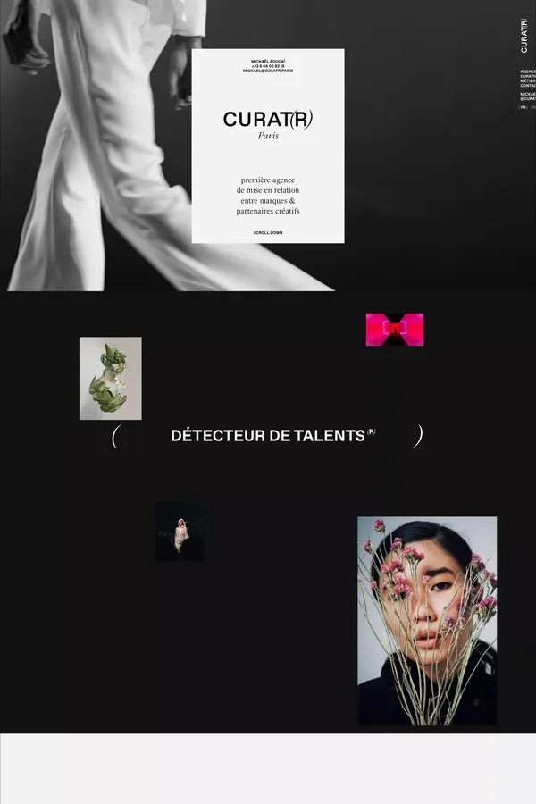 CURATR Paris - Portfolio design inspiration