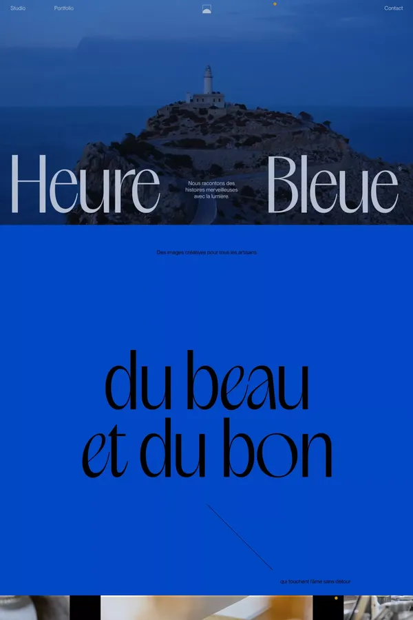 Heure Bleue | Studio Créatif | Photographie & Vidéo - Portfolio design inspiration
