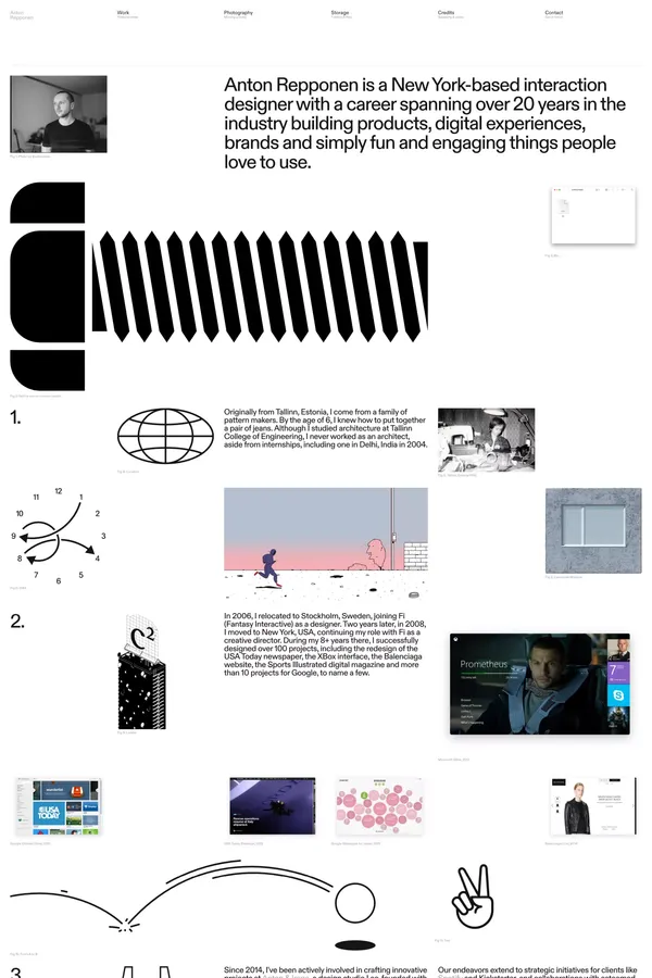 Anton Repponen - Portfolio design inspiration