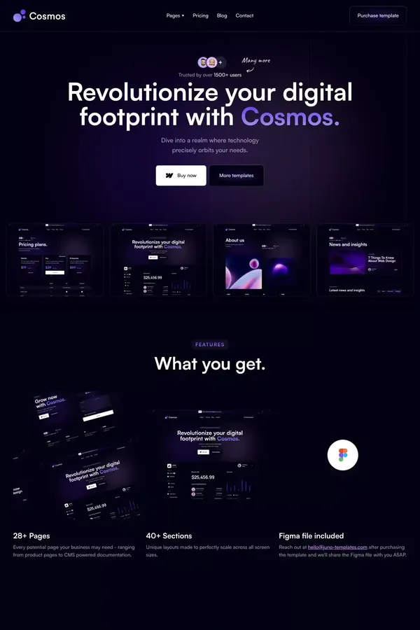 Cosmos - Webflow HTML website template