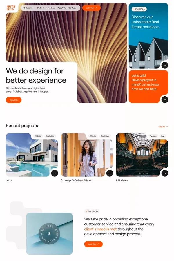 NutsDev — Digital Design Agency - Portfolio design inspiration