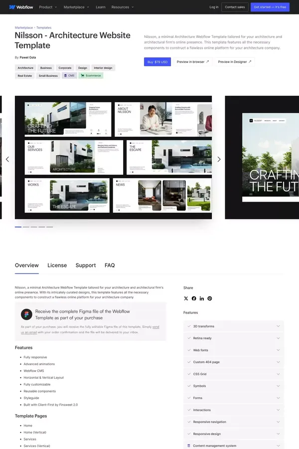 Nilsson - Architecture HTML5 Responsive Website Template - Template design inspiration