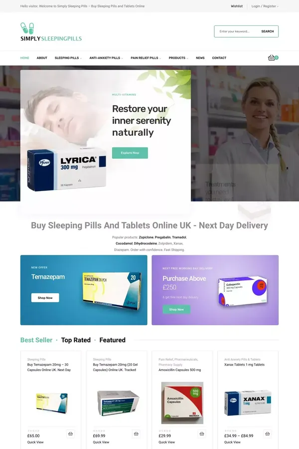 Buy Sleeping Pills Online UK Next Day Delivery - website design inspiration